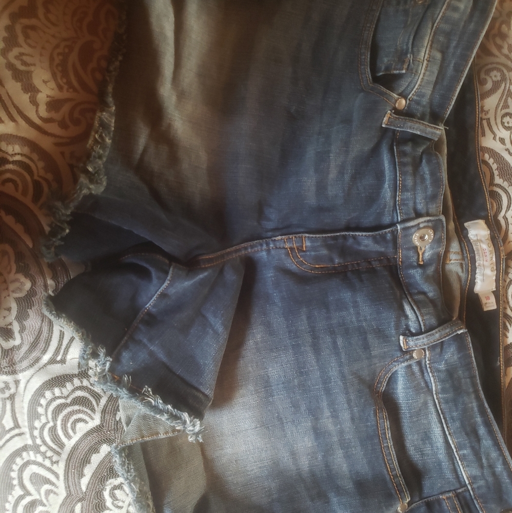 Torrid Frayed Denim Shorts